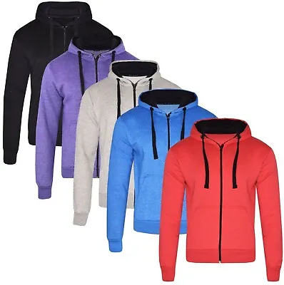 Buy Ladies Womens Plain Zip Up Coloured Fleece Sweatshirt Hoodie Jacket Hooded Top • 11.99£
