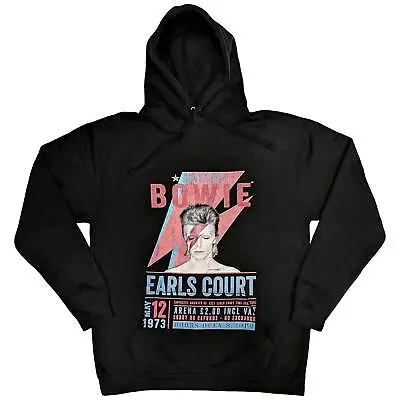 Buy David Bowie Official Unisex Pullover Hoodie: Earls Court '73  Black Cotton • 27.99£