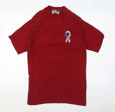 Buy Legion Mens Red Cotton T-Shirt Size L Round Neck • 4£