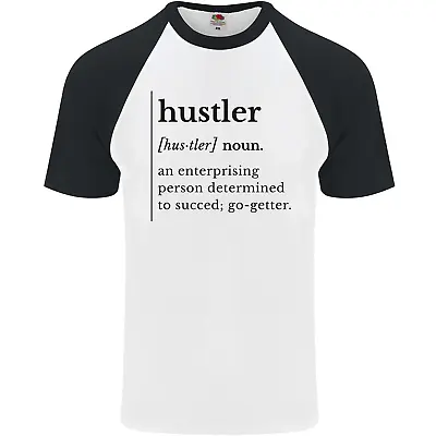 Buy Hustler Definition Entrepreneur Hustle Mens S/S Baseball T-Shirt • 9.99£