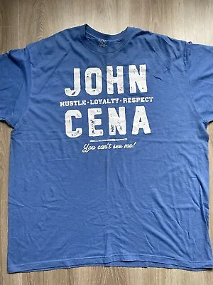 Buy Official WWE John Cena Loyalty Hustle T Shirt Size XXL Blue Wrestling Rare Top • 14.99£