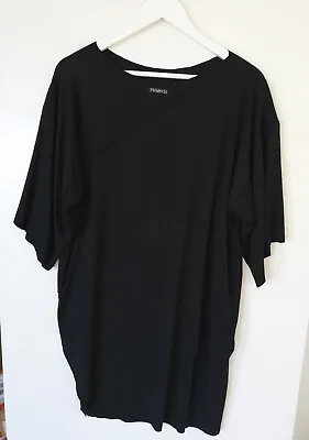 Buy Organic Cotton Oversize T-Shirt Urban Goth Techwear Cyberpunk Japan Baggy Black • 40£
