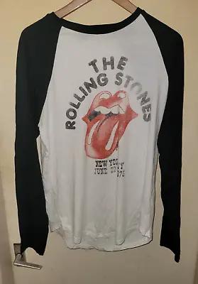 Buy Rolling Stones T Shirt Size L Raglan L/S Distressed Look 2016 • 15.99£