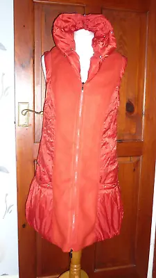 Buy Red Dressy  Quilted Gilet With Part Fleece  Lining  Size  Chest 42  Medium • 8£