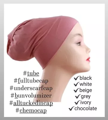 Buy CLOSED Women Ladies Under Scarf Hijab TUBE BONNET Bone Cap Band Premium Quality • 3.99£