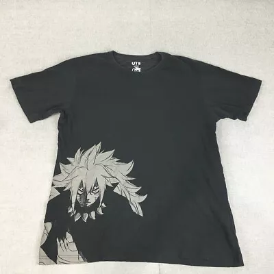 Buy Uniqlo Manga UT 60th Shonen Magazine Fairy Tail Mens T-Shirt Size XL Black • 18.94£