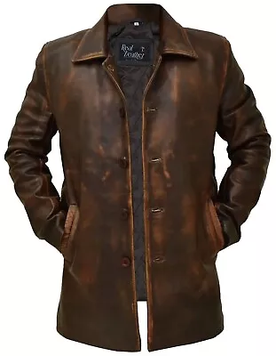 Buy Mens Distressed Supernatural Dean Winchester Motorcycle Leather Biker Jacket • 199.99£