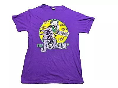 Buy Fruit Of The Loom JOKER T-Shirt Size XS/Small HD Cotton Vintage Purple Mens Top • 21.24£