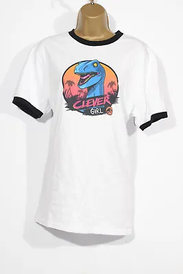 Buy Jurassic World T-Shirt Medium White Blue Dinosaur Park NWT Mens • 14.99£