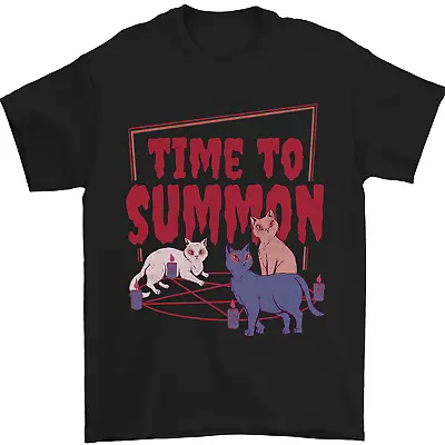 Buy Time To Summon Cats Lets Summon Demons Mens T-Shirt 100% Cotton • 7.49£