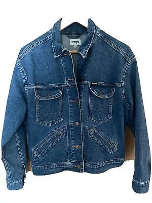 Buy Women's Wrangler Blue Denim Jacket Size S- Very Good Condition • 39£