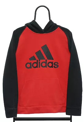 Buy Vintage Adidas Graphic Red Hoodie - Womens Large • 27£