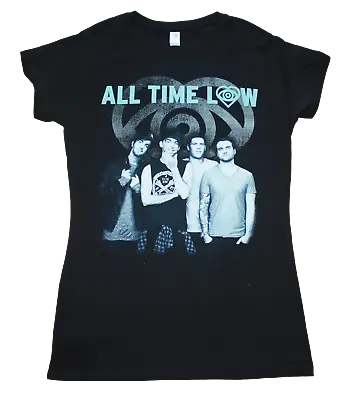 Buy All Time Low -  Band Pic With Blue Text - Ladies Size L Slim Fit T Shirts • 8.99£