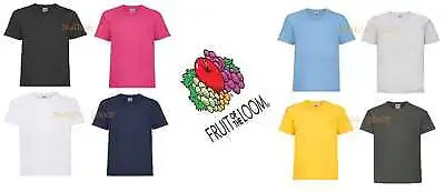 Buy Kids Fruit Of The Loom Boys Girls Cotton PE T Tee Shirt Plain Short Sport Sleeve • 6.85£