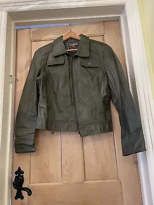 Buy Ladies Green Leather Jacket Size XL (but I Think That It’s Smaller). • 50£