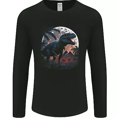 Buy A T-Rex In Front Of The Moon Dinosaurs Mens Long Sleeve T-Shirt • 11.99£