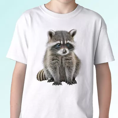 Buy Racoon T Shirt Tee Top Animal Procyon Lotor Art Gift Mens Womens Kids Baby Sizes • 9.99£