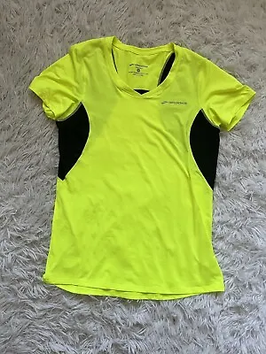 Buy Brooks Equilibrium Women's Size M Running Shirt Short Sleeve Bright Yellow • 15.19£