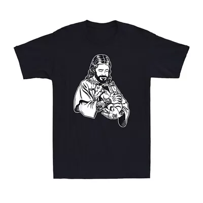 Buy Blackcraft Jesus Loves Satan Baphomet Goat T-Shirt Christ Vintage Men's T-Shirt • 17.99£