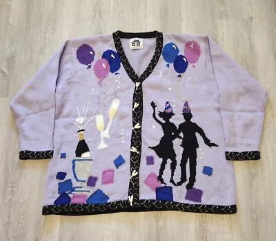 Buy Storybook Knits Sweater Women's 2XL Cardigan Party Drinking Cocktail Scene • 47.99£
