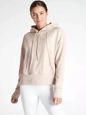 Buy Athleta Mission Hoodie Women's Small Pullover Yoga Athleisure Beige • 33.15£