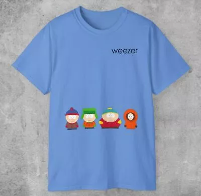 Buy Weezer Southpark Meme Shirt, Weezer Music T Shirt, Blue Weezer Band Merch • 40.16£