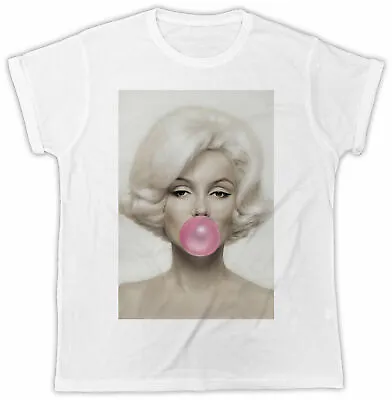 Buy Marilyn Monroe T-shirt Bubble Gum Ideal Gift  Present Short Sleeve Icon Blonde • 7.97£