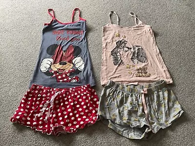 Buy Disney Nightwear Short Top & Bottoms Size 6/8 Minnie Mouse • 3£