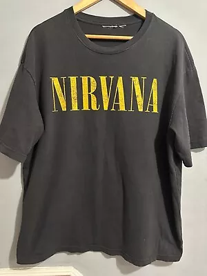 Buy Nirvana  I'm So Happy  Black T-Shirt By H&M Size L • 12.99£