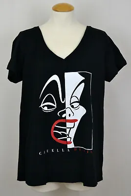 Buy Cruella De Vil T-shirt Disney Villains Plus Size Women's Graphic Tee Black NWT • 16.40£