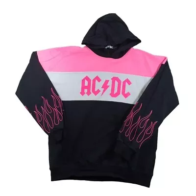 Buy ACDC Hoodie Adult Large L Black Pink Long Sleeve Summer Cotton Outdoors • 15.99£