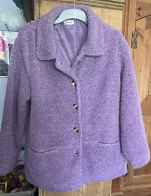 Buy Damart  Lilac Ladies Lined Teddy Fleece Jacket  Size18/20 • 6£