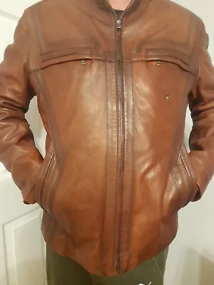 Buy Mens Leather Jacket ,large Only Worn Once ,  • 17£