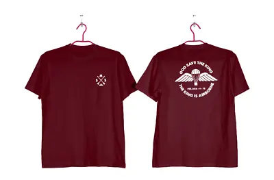 Buy Large  God Save The King  British Airborne Forces Para T-shirt, Paratrooper, • 25.99£