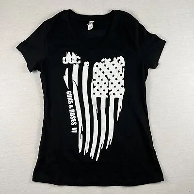 Buy Women’s Guns And Roses US Flag T-Shirt Medium Tommy Gun 2A • 14.47£