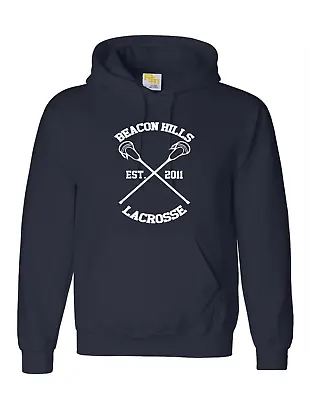 Buy Beacon Hills Lacrosse Hoodie Teen Wolf Stilinski McCall All Team NAVY BLUE COLOR • 15.99£