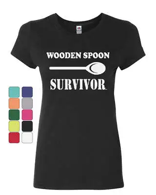 Buy Wooden Spoon Survivor Cotton T-Shirt Funny College Humor • 26.85£