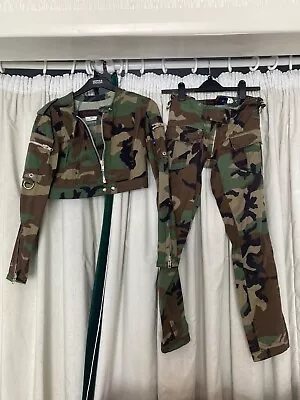 Buy Ladies Camouflage Trousers & Short Jacket By Submission - Cotton - Small  - VGC • 10£