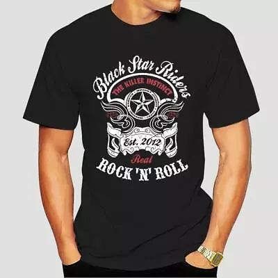 Buy Official Black Star Riders Rock N Roll Mens Black T Shirt Black Star Riders Tee • 14.95£