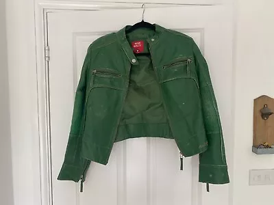 Buy Miss Sixty Women's Green Biker Jacket Size Medium • 79£