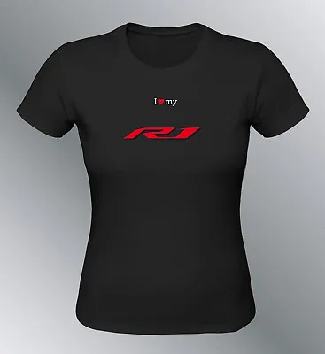 Buy T-Shirt Customised YZF R1 2015 S M L XL Woman Motorcycle Crossplane • 16.78£