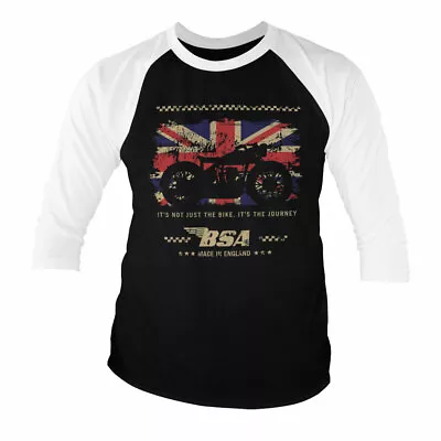 Buy Licensed B.S.A. Motorcycles- The Journey Baseball 3/4 Sleeve T-Shirt S-XXL Sizes • 24.12£