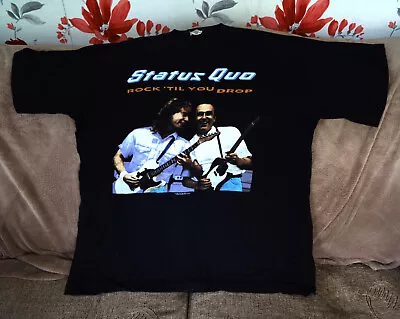 Buy Status Quo Vintage Memorial T-Shirt Rock Til You Drop 91/92 Tour/FREE Post • 14.50£