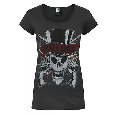 Buy Amplified Womens/Ladies Guns N Roses Deaths Head T-Shirt NS4539 • 23.03£