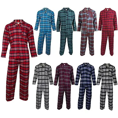Buy Mens Pyjamas Flannel/Brush Cotton Warm PJ Pyjama Set PJS Sizes S-4XL Nightwear • 18.95£