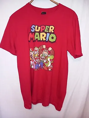 Buy Super Mario T Shirt Showing All The Characters On Gilden Tag Size Large • 5.99£