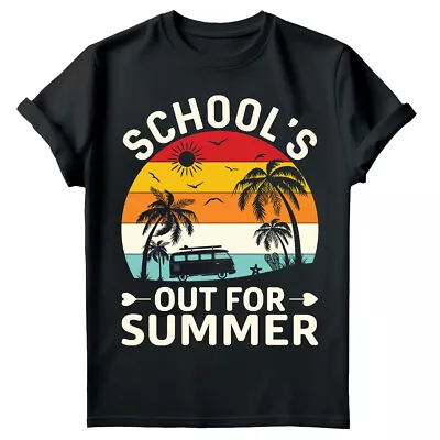 Buy School's Out For Summer Holidays Funny Time Adventures Relaxation T-Shirt #SSH • 9.49£
