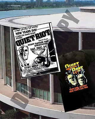 Buy Dec 1983 Quiet Riot Concert Cobo Arena Detroit T-Shirt Playbill Ad 8x10 Photo • 13.25£