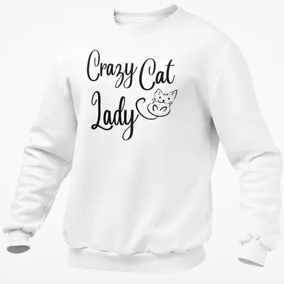 Buy Crazy Cat Lady Jumper Sweatshirt Funny Cat Owner Joke Birthday Christmas Gift • 19.99£