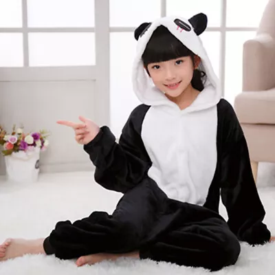 Buy Kids Panda Cosplay Costume Pajamas Kigurumi Sleepwear Outfit Warm I1 • 11.68£